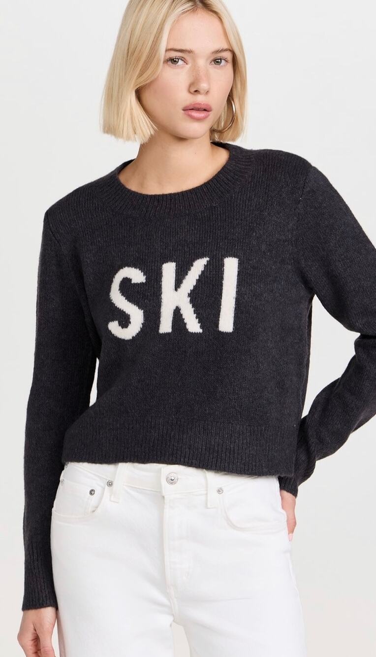 Z Supply Ski Milan Sweater Soft Casual Cropped Grey Women's L Vacation